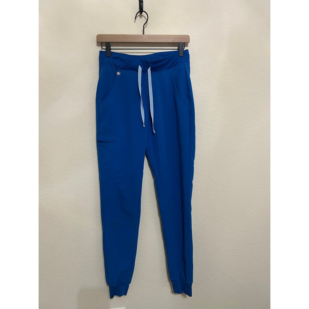 FIGS Women's Size XS Scrub Pants Blue Joggers Stretch Dentist Medical Trousers